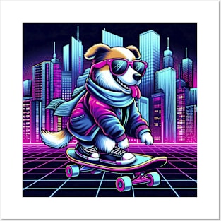 Dog Skateboarding Posters and Art